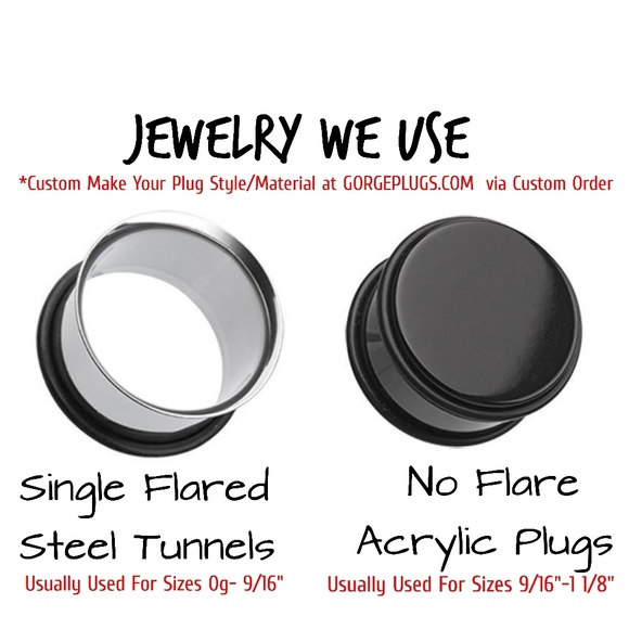 Dainty lightening Bolt Dangle Plugs (0g-1") - Picture 3 of 3